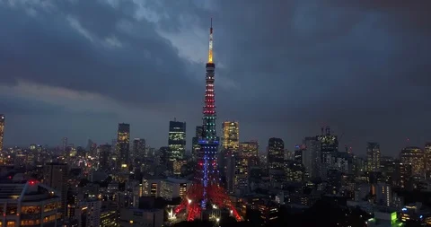 Tokyo Tower Night Push  Vidéo 99227374