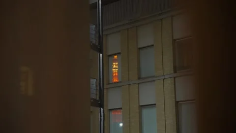 Tokyo Tower reflection shining in a window at night 動画素材 344672994