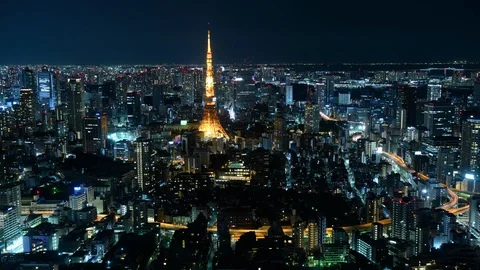 Tokyo Tower Time lapse, 4K, Ultra High Definition, Ultra Hd, Uhd 動画素材 100749009