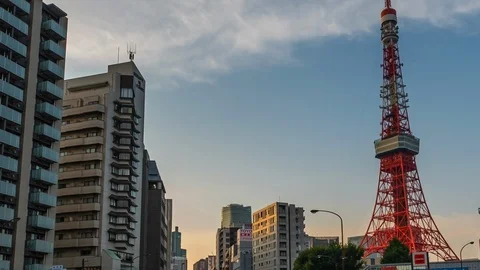Tokyo Tower Time Lapse Stock-Footage 121427746