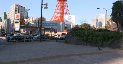 Tokyo Tower in Tokyo 01 Stock Footage 122094895