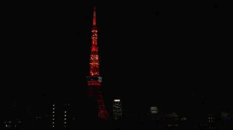 Tokyo tower,Night,2015_3 Stock Footage 46231563