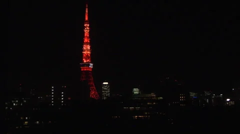 Tokyo tower,Night,2015_4 Stock Footage 46231485