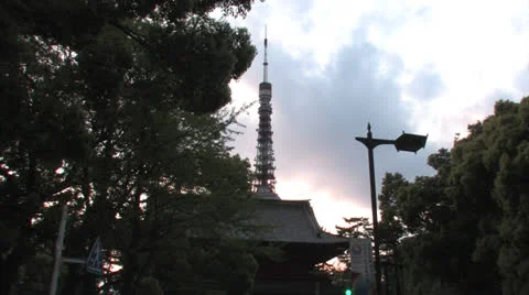 Tokyo tower,Temple2 Stock Footage 22929842