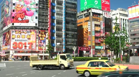 Tokyo - Traffic at junction. 4K resolution speed up. Shinjuku Stock Footage 63432847