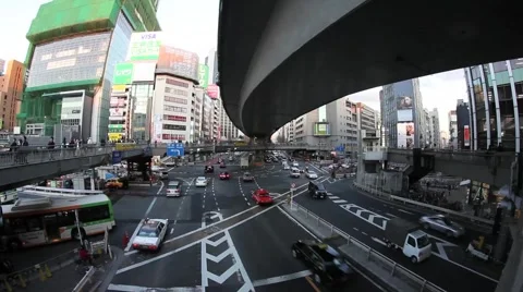 Tokyo Traffic time-lapse Video stock 6423438