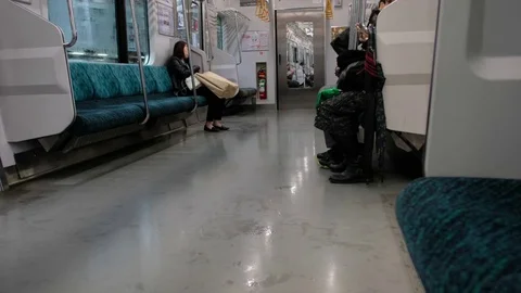TOKYO TRAIN COMMUTERS Stock Footage 84810260