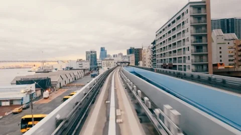 Tokyo Train Hyperlapse Video stock 87761692