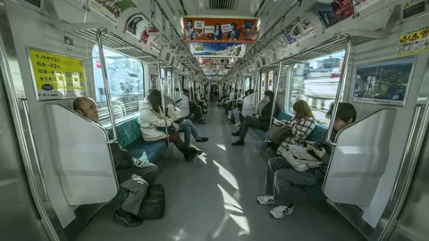 Tokyo Train / Metro Timelapse Stock Footage 238961003