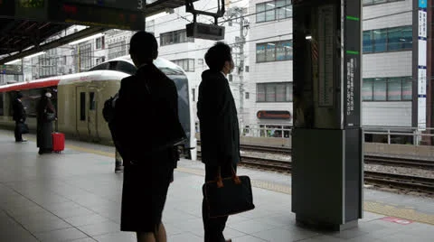 Tokyo train pass 4 Stock Footage 26195721