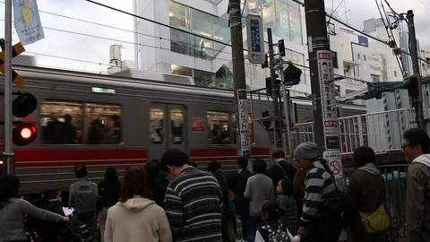 Tokyo Train People 스톡 동영상 123619846