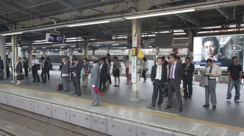 Tokyo Train Station, Dolly Shot, Daytime Stock-Footage 59149312