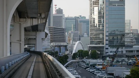 Tokyo Train Time-lapse Stock Footage
