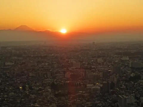 Tokyo under the sunset Stock Photos