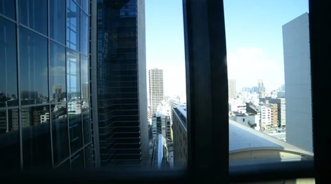 Tokyo Urban Cityscape from Elevator at Daytime -Ascending- Vídeos de archivo 51066898