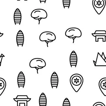 Tokyo Vector Seamless Pattern Ilustración de archivo