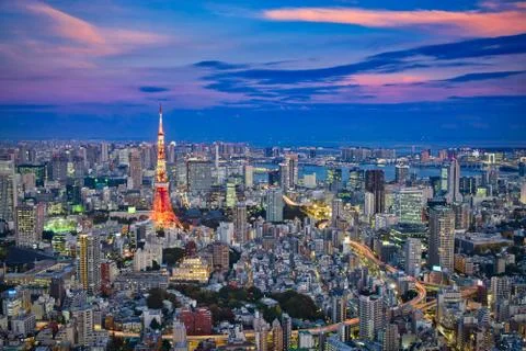 Tokyo View &amp; Sunset Foto stock