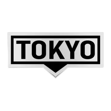 Tokyo word on a speech bubble- vector illustration Stock Illustration