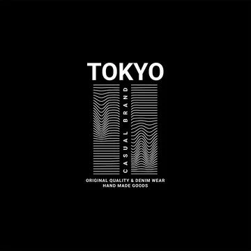 Tokyo writing design, suitable for screen printing t-shirts, clothes, apparel Stock Illustration