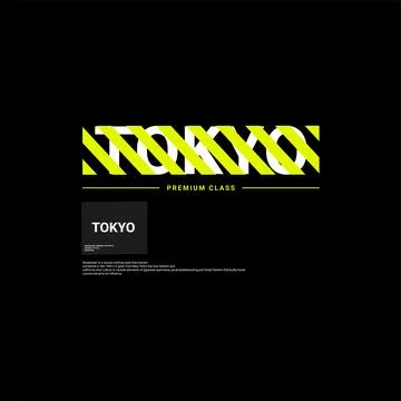 Tokyo writing design, suitable for screen printing t-shirts, clothes, apparel Illustrazione stock