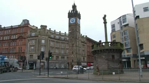 Tolbooth Clock Tower Stock Footage 11158156