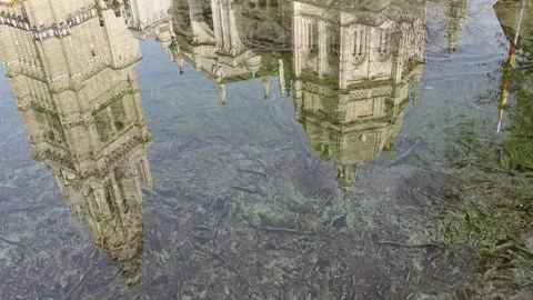 Toledo City Hall reflection Video stock 293858730