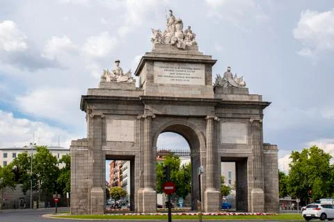 Toledos gate  in Madrid, Spain Stock Photos