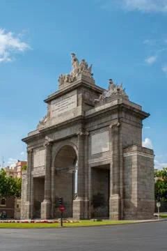 Toledos gate  in Madrid, Spain Stock Photos
