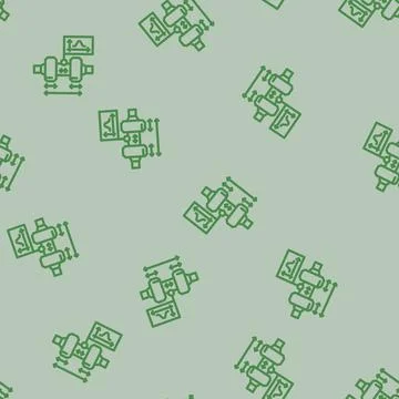 Tolerance analysis mechanical engineer line vector seamless pattern Stock Illustration