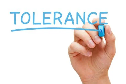 Tolerance Blue Marker Stockfoto's