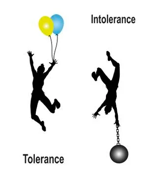 Tolerance Intolerance Illustrazione stock