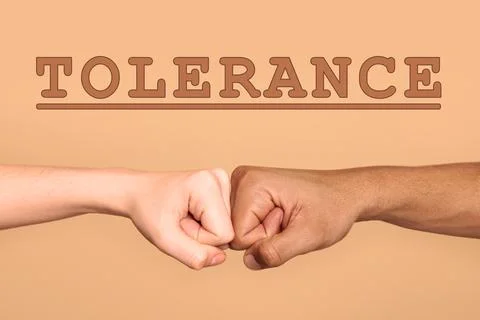 Tolerance, support and cooperation concept. People of different races makin.. Stock Photos