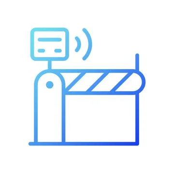 Toll and ticketing gradient linear vector icon イラスト素材