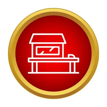 Toll booth icon presenting border control checkpoint イラスト素材