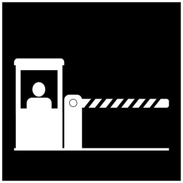 Toll gate icon illustrtion design Stock Illustration