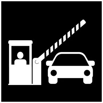 Toll gate icon illustrtion design Stock Illustration