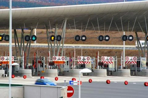 Toll of motorway Stock Photos