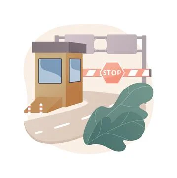 Toll road abstract concept vector illustration. Stock Illustration