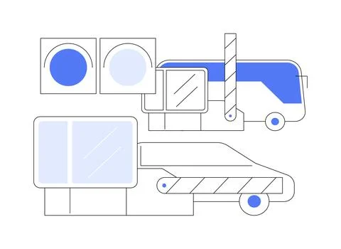 Toll road abstract concept vector illustration. Stock Illustration