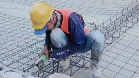 Toll road construction workers Stock Footage 303139616