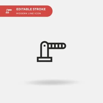 Toll Road Simple vector icon. Illustration symbol design template for web mob Stock Illustration