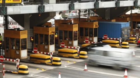 Toll station Stock Footage 1806308
