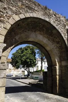 Tolo Balaguer puerta de dona Isabel,patrimonio de la humanidad, Evora,Alen... Stock Photos