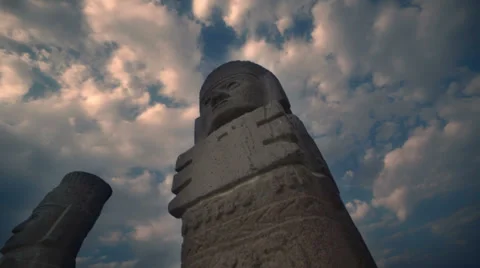 Toltec statues Stock Footage 34256166
