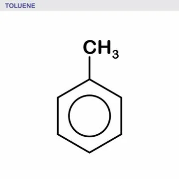 Toluene molecule illustration Stock Illustration