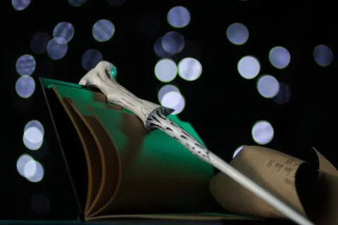 Tom Riddle's Diary and the Magic Wand Stock Photos