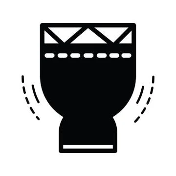 Tom-tom drum icon  black color Stock Illustration