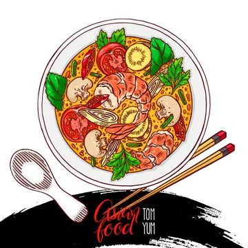 Tom yum kung Stock-Illustration