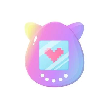 Tomagotchi nostalgia 00s , 2000, vector illustration y2k Stock Illustration