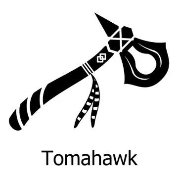 Tomahawk icon, simple black style Stock-Illustration